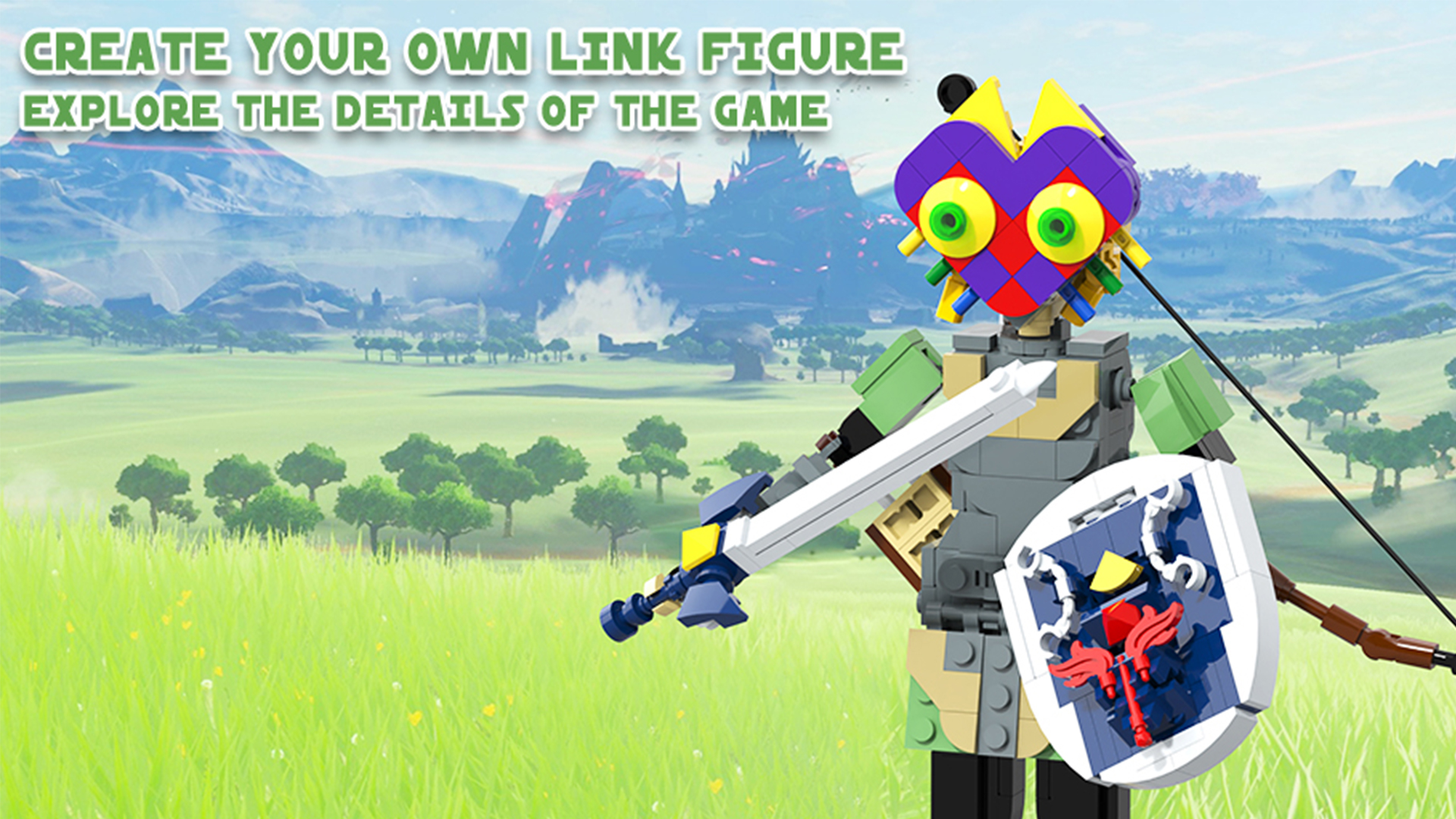 Amazon.com: Nubee BOTW Link Building Set, Majora's Mask Link